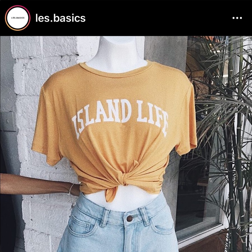Les basic yellow crop top